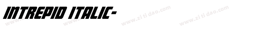 Intrepid Italic字体转换